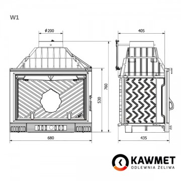 Фото7.Камінна топка KAWMET W1 Feniks (18 kW)